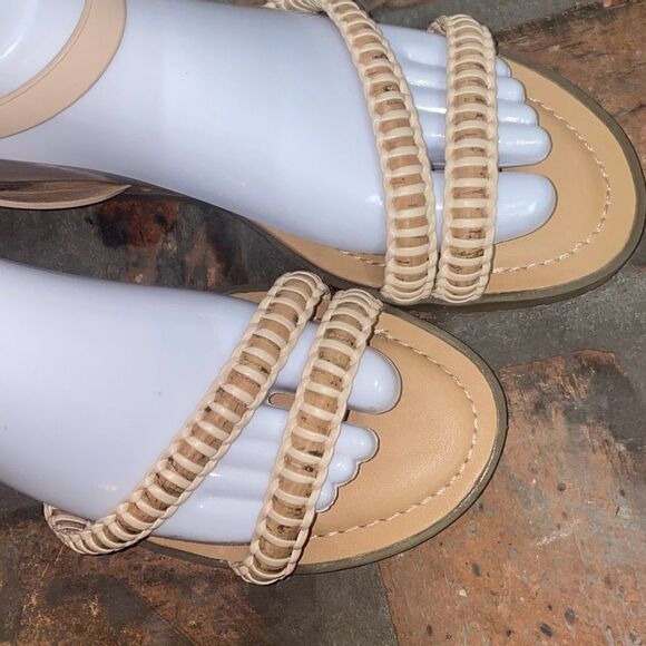 DV Dolce Vita Fulton flat wedge sandals size 8 tan leather - Picture 2 of 10